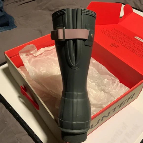 Hunter Women’s original back adj short boots Size 7 color Firth/Atlantis - Picture 5 of 15